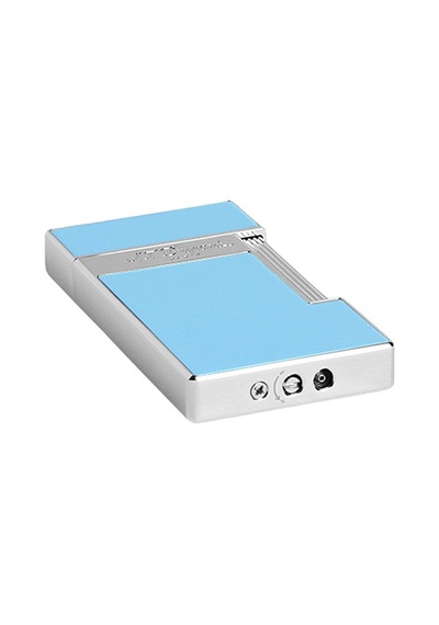 S.t. Dupont Slimmy Sky Blue Lacquer And Chrome Çakmak 28007 Mavi