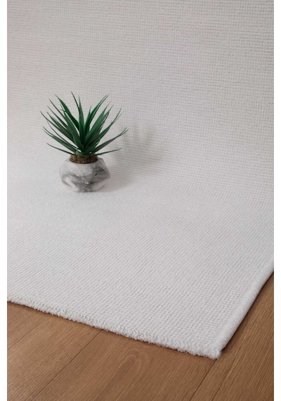 Premium Kalite Kaymaz Tabanlı Vera Doğal Yıkanabilir Kilim Oturma Odası Balkon Bahçe Mutfak Siyah Krem