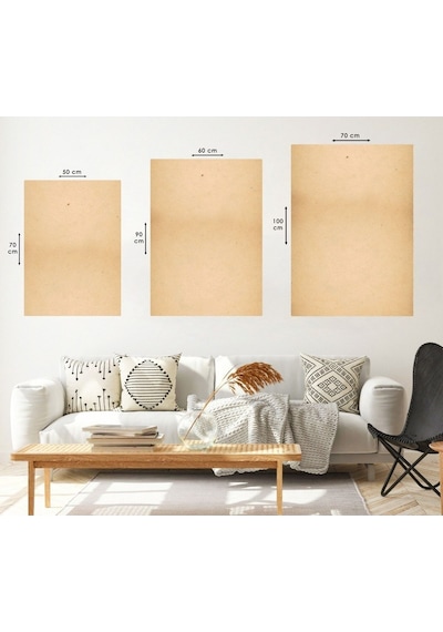 Müzik Modern 3'lü Mdf Tablo Set
