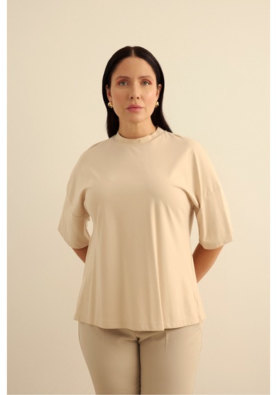 Aker Basic Rayon T-shırt Taş Taş