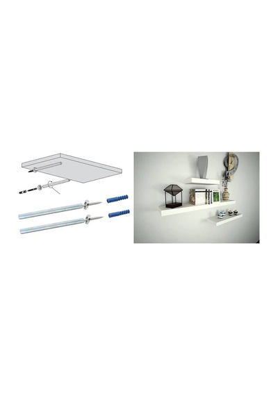 Gizli Raf Tutucu 10 Mm 10 Cm Raf Taşıyıcı Duvar Tipi 2 Adet Çoklu Renk