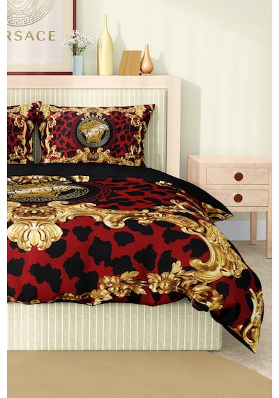 Marka Nevresim Takımı Çift Kişilik Pamuklu Saten Kumaş 6 Parça 3d Dijital Baskı Duvet Cover Set Model No:110 Renkli