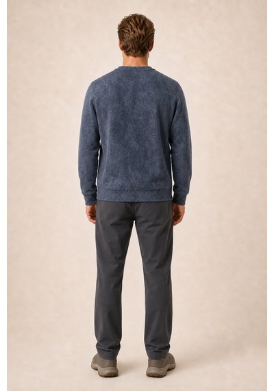 Redline Continu Erkek Kışlık Regular Fit Kışlık Bisiklet Yaka Sweatshirt Füme