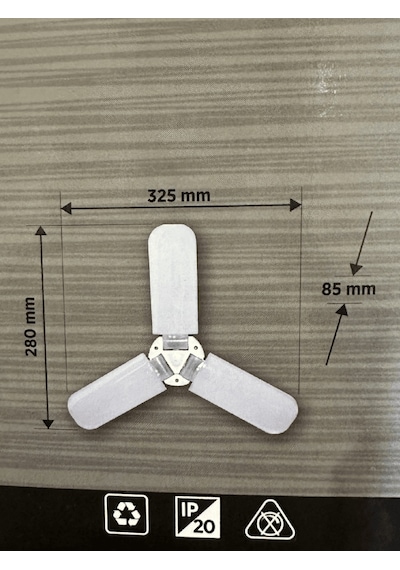 Cata Ct-1152 42w 6400k Beyaz Işık E27 Duylu Led Pervane Ampul 2 Adet