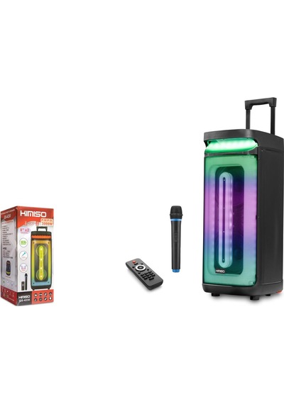 Kımıso Qs4230 Mikrofonlu 8" Bluetooth Speaker Uzaktan Kumandalı 2x8" 265-300-675mm Usb-tfcard