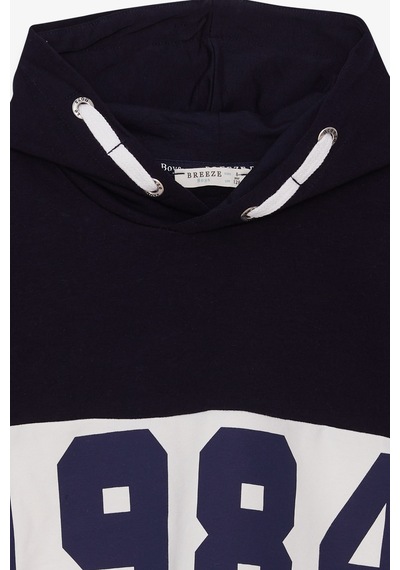 Breeze Erkek Çocuk Sweatshirt Baskılı 8-14 Yaş, Lacivert