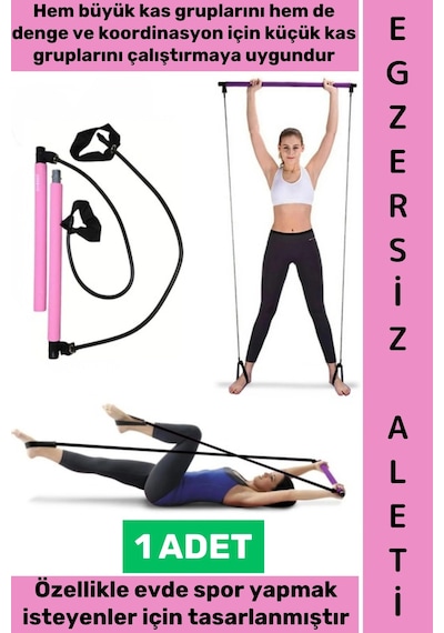 Egzersizaleti Dayanıklı Evde Pratik Kullanım Kuvvet Denge Koordinasyon Antrenmanı Spor Fitness Barı Çok Renkli