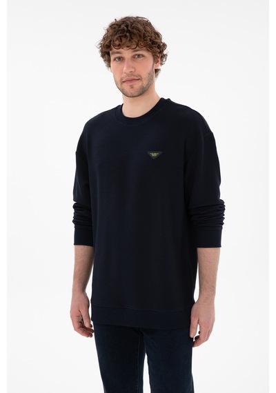 U.S. Polo Assn. Erkek Comfort Fit Bisiklet Yaka Lacivert Sweatshirt 50290777-VR033