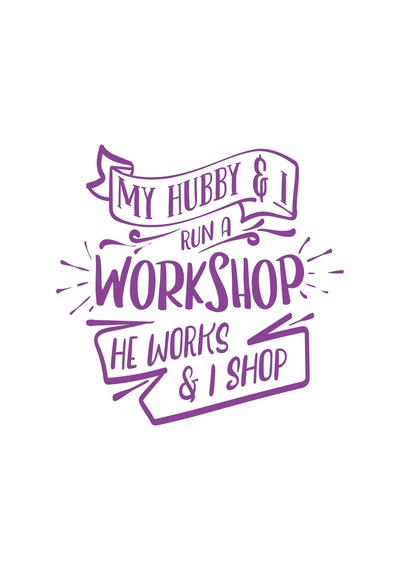 Workshhop Sticker 17x17 Cm Mor
