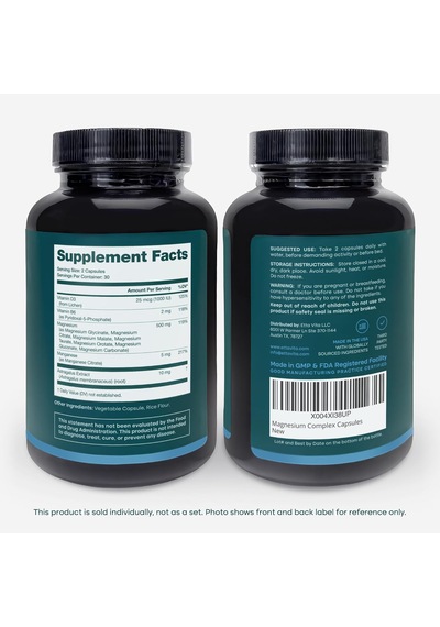 Etta Vita Magnesium Complex 60 Veggie Kapsül Orijinal Usa Menşeii Dmmedicineden