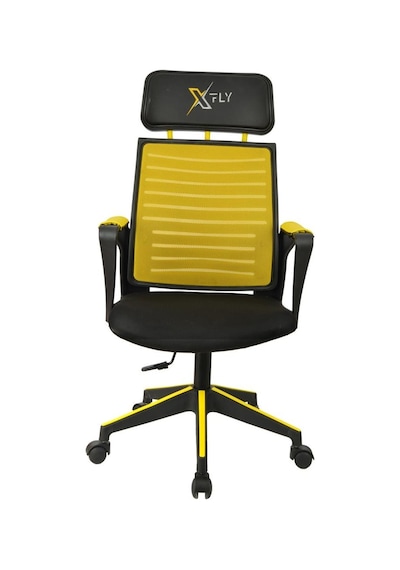 Xfly Plastik Ayaklı Oyuncu Koltuğu - Sarı File - 2395D0551