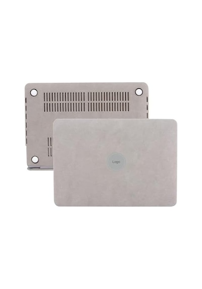 Macbook Air M1 Kılıfı A2337 Uyumlu 13.3 İnç Premium Süet Dokulu Kumaş Kaplama Hard Case A2179 A1932 Soft Touch Sert Koruyucu Kapak Çizilme Darbe Koruma Gri