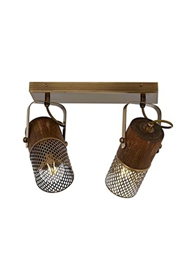 Ar-60265-2ey Eskitme Kaplama Modern Avize E27 Metal Ahşap 32x25cm 01G Taba