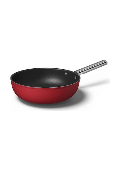 Smeg Cookware 50's Style Kırmızı Wok Tava 30 CM Kırmızı