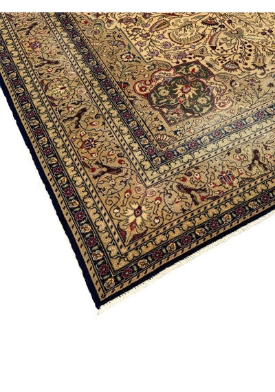 El Dokuma Vintage Bünyan Halısı 200x320 Lacivert Eskitme Yün Halı Lacivert