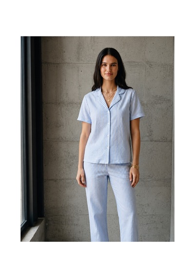 Norcia Sports V Yaka Düğmeli Casual Mavi Pijama Takımı Çok Renkli - 929323043 Çok Renkli - 929323043 Çok Renkli