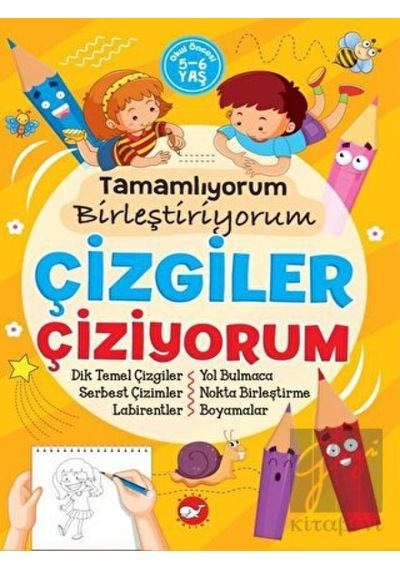 Beyaz Balina Yayınları - Tamamlıyorum Birleştiriyorum - Çizgiler Çiziyorum