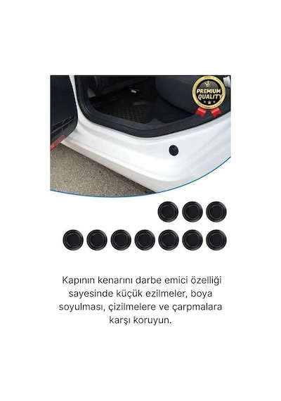 Yüksek Kalite Dayanıklı Çarpma Engelleyici Araba Oto Kapı Sesi Darbe Emici Absorbe Aparatı 10 Adet