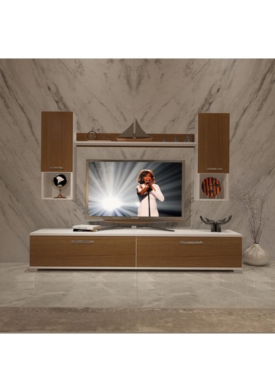 Decoraktiv Eko 5da Slm Std Tv Ünitesi Tv Sehpası Beyaz - Ceviz