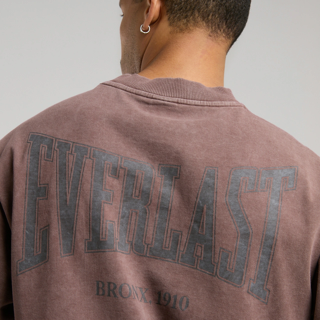 Everlast Bronx 1910 Oversize Erkek Kahverengi T-shirt Tm0029 Kahverengi