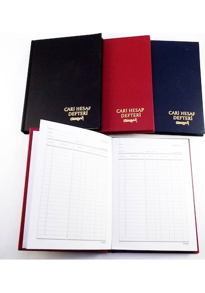 Özkan Cari Hesap Defteri 12x17 240 Yap Dik Cilt Bezli Bordo