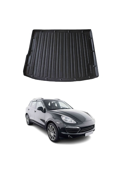 Porsche Cayenne 2011-2017 Arası Uyumlu Araca Özel Kauçuk Tpe Bagaj Havuzu Siyah