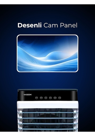 Woox 100 Lt Su Kapasiteli, 420 Watt, Otomatik Salınım, Dijital Touch Panel Portatif Hava Soğutucu