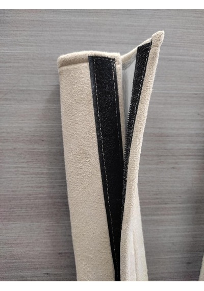 Emniyet Kemeri Kılıfı Pedi , Yumuşak Süngerli Kumaş, Bej Renk, 26x6 Cm, Boyun Kesmesini Ve Terlemeyi Önler, 2 Adet