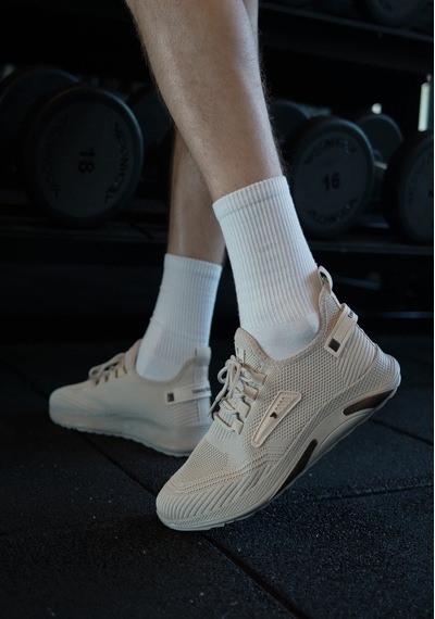 Tonny Black Esnek Konforlu Rahat Kalıp Spor Ayakkabı Unisex Bej Ayakkabı Tbtklc040
