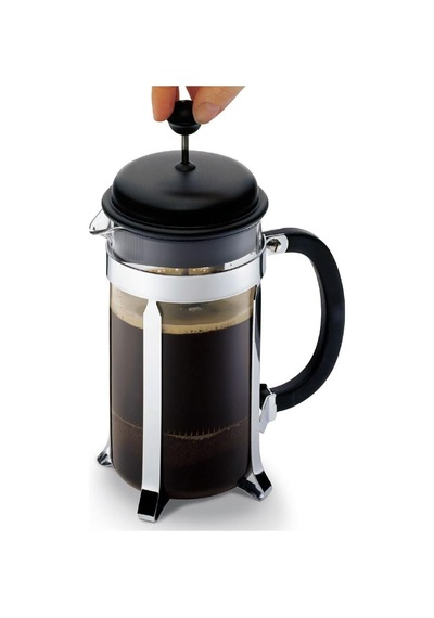 Caffettıera Kahve Demleme Aparatı, French Press Sistemi, Sabit Paslanmaz Çelik Filtre, Siyah, 1 Litre Diğer