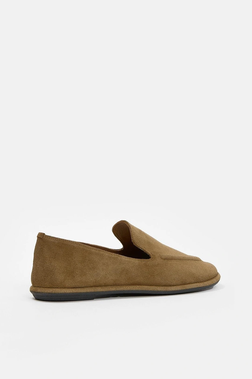 Moose Camel Süet Hakiki Deri Kadın Loafer CAMEL