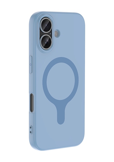 Maks Technology iPhone Uyumlu 16 Kılıf M-safe Şarj Özellikli Mkst Aris Silikon Kapak - Baby Blue