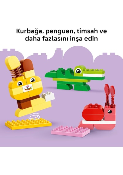 LEGO® DUPLO® Hayvan Yapma Oyunu Eğitici Oyuncak 10472 – 3 Yaş ve Üzeri için Resimli Kartlar İçeren Oyuncak Yapım Seti (94 Parça)