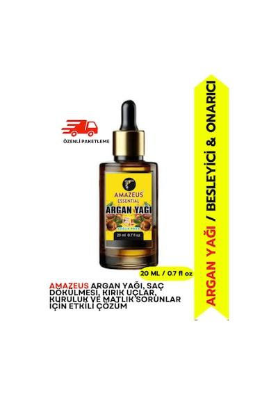 Amazeus Argan Yağı %100 Saf Ve Doğal-soğuk Pres Besleyici Etki 20 Ml / 0.7 Fl Oz