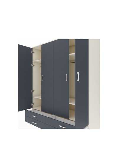 Kronos Gardrop 6 Raflı 4 Çekmeceli 2 Askılı 176x59x221 Aytaşı-antrasit Antrasit Kronos Gardrop 6 Raflı 4 Çekmeceli 2 Askılı 176x59x221 Aytaşı-antrasit Antrasit