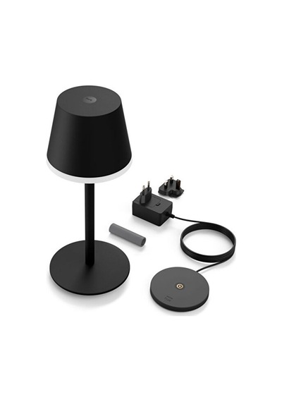 Philips Hue Go Belle Taşınabilir Siyah Masa Lambası Siyah
