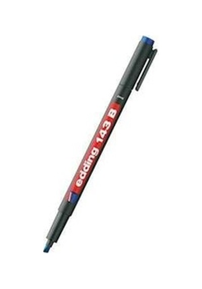6'lı Mavi Edding 143b Asetat Kalemi 1-3 MM Mavi