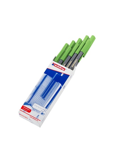 Edding 55 Fineliner - Açık Yeşil - 10 Kalem - 0,3 Mm Uç