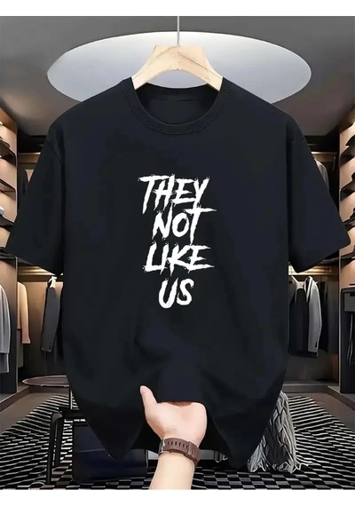 Startmore Unisex They Not Like Us Baskılı Oversize Siyah