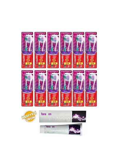 Colgate 12 Adet Zigzag Orta Diş Fırçası 1+1