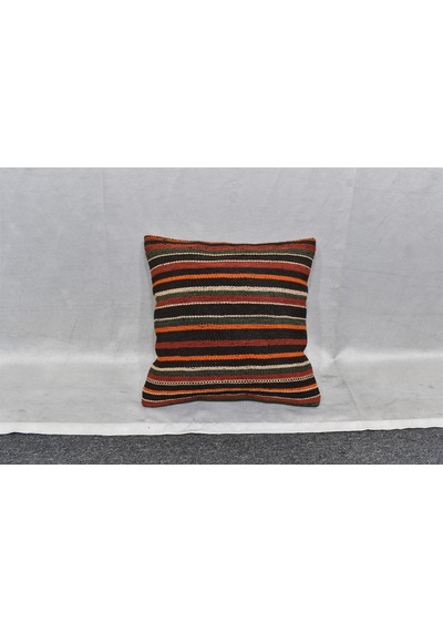 Zehra Abla Halı Yeni El Dokuma Dekoratif Kilim Kırlent Yastık Kılıfı 6495 Çok Renkli