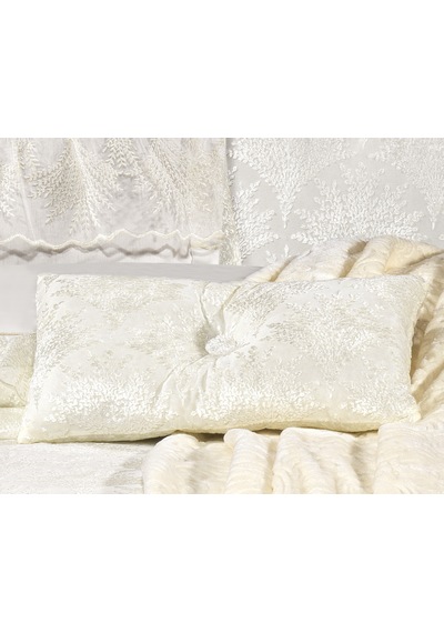 Goldroom Home Buket 11 Parça Nakışlı Nevresim Takımlı,kadife Yatak Örtüsü Ve Battaniyeli Çeyiz Seti Krem