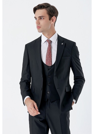 İmza Siyah Mono Yaka Çift Yırtmaç Yelekli 6 Drop Slim Fit Dar Kesim Basic Takım Elbise 1001240186-siyah Siyah İmza Siyah Mono Yaka Çift Yırtmaç Yelekli 6 Drop Slim Fit Dar Kesim Basic Takım Elbise 1001240186-siyah Siyah