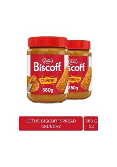 Biscoff Spread Crunchy Sürülebilir Bisküvi Kreması Ezmesi 380gr X 2 Adet