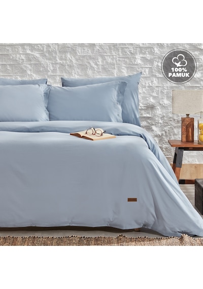 Yataş Bedding Plain Battal Boy Ranforce Nevresim Takımı - Indigo İndigo