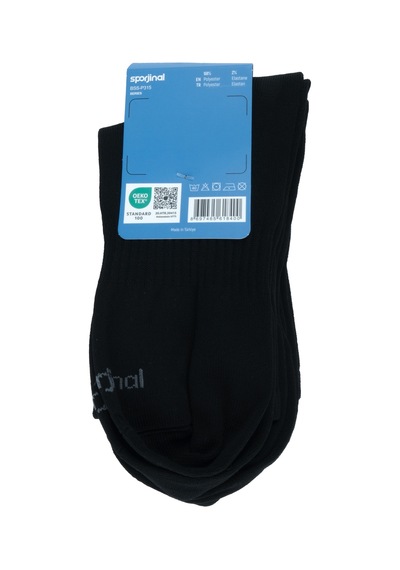 Sporjinal Soprjinal Siyah 3'lü Çorap Bss-p315 Siyah