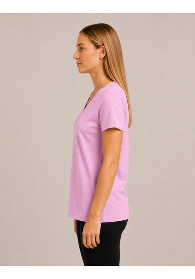 Axxel Kadın Pembe Kısa Kollu Pamuklu Oversize Rahat Kesim T-shirt-d804-k
