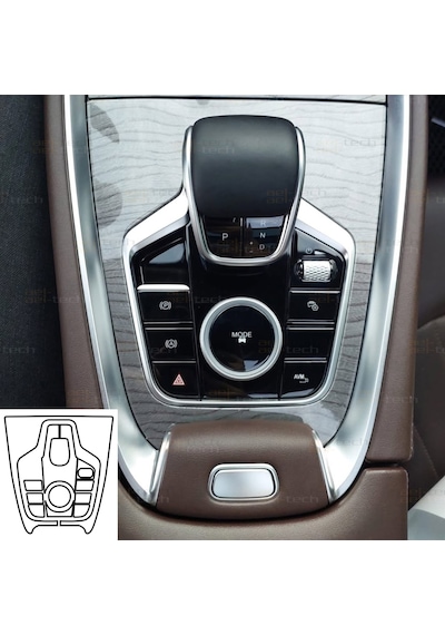 Chery Tiggo 8 Pro Max Uyumlu Orta Konsol Piano Black Tpu Koruyucu 2024-2025