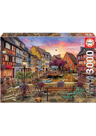 Educa 3000 Parça Fransa Colmar'da Kanal Manzarası Puzzle