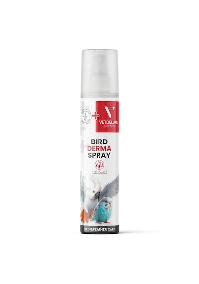 Vetdeluxe Derma Spray Tüm Kafes Kuşları İçin Deri ve Tüy Bakım Spreyi 150 ML